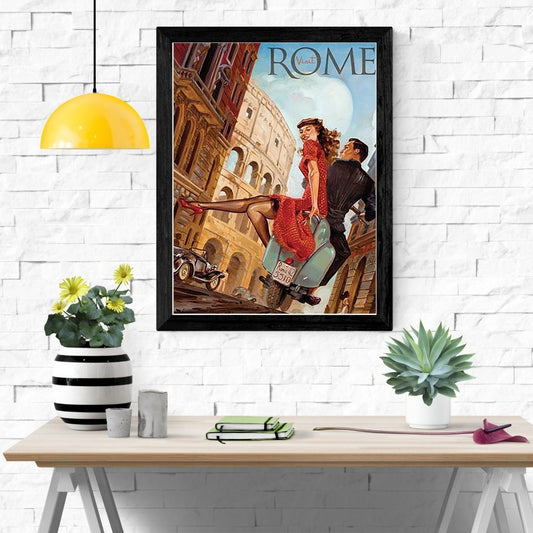 Travel Poster Print: Visit Rome - vintageframedprints.com