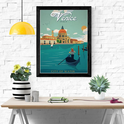 Travel Poster Print: Venice, Italy - City of Water - vintageframedprints.com