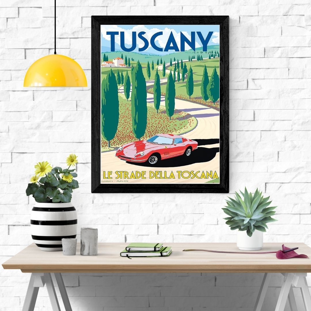 Travel Poster Print: Tuscany - vintageframedprints.com