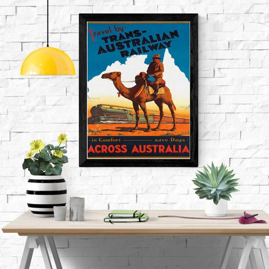 Travel Poster Print: Trans-Australian Railway - vintageframedprints.com