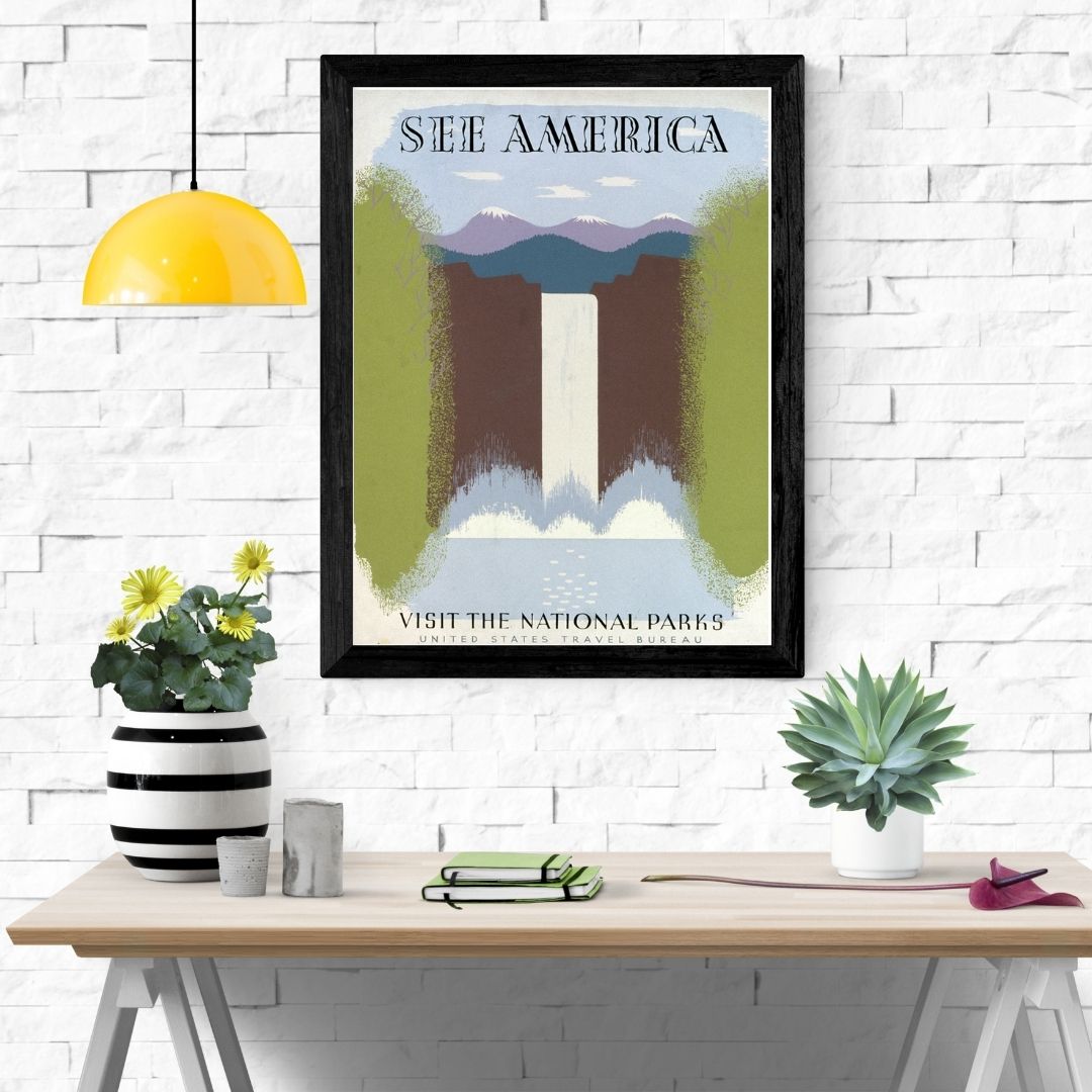 Travel Poster Print: See America - Visit the National Parks - vintageframedprints.com