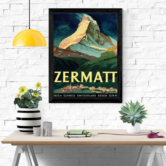 Travel Poster Print: Zermatt - vintageframedprints.com