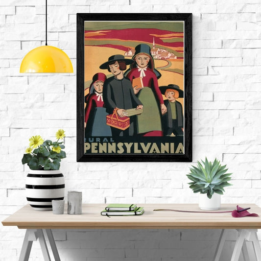 Travel Poster Print: Rural Pennsylvania - vintageframedprints.com