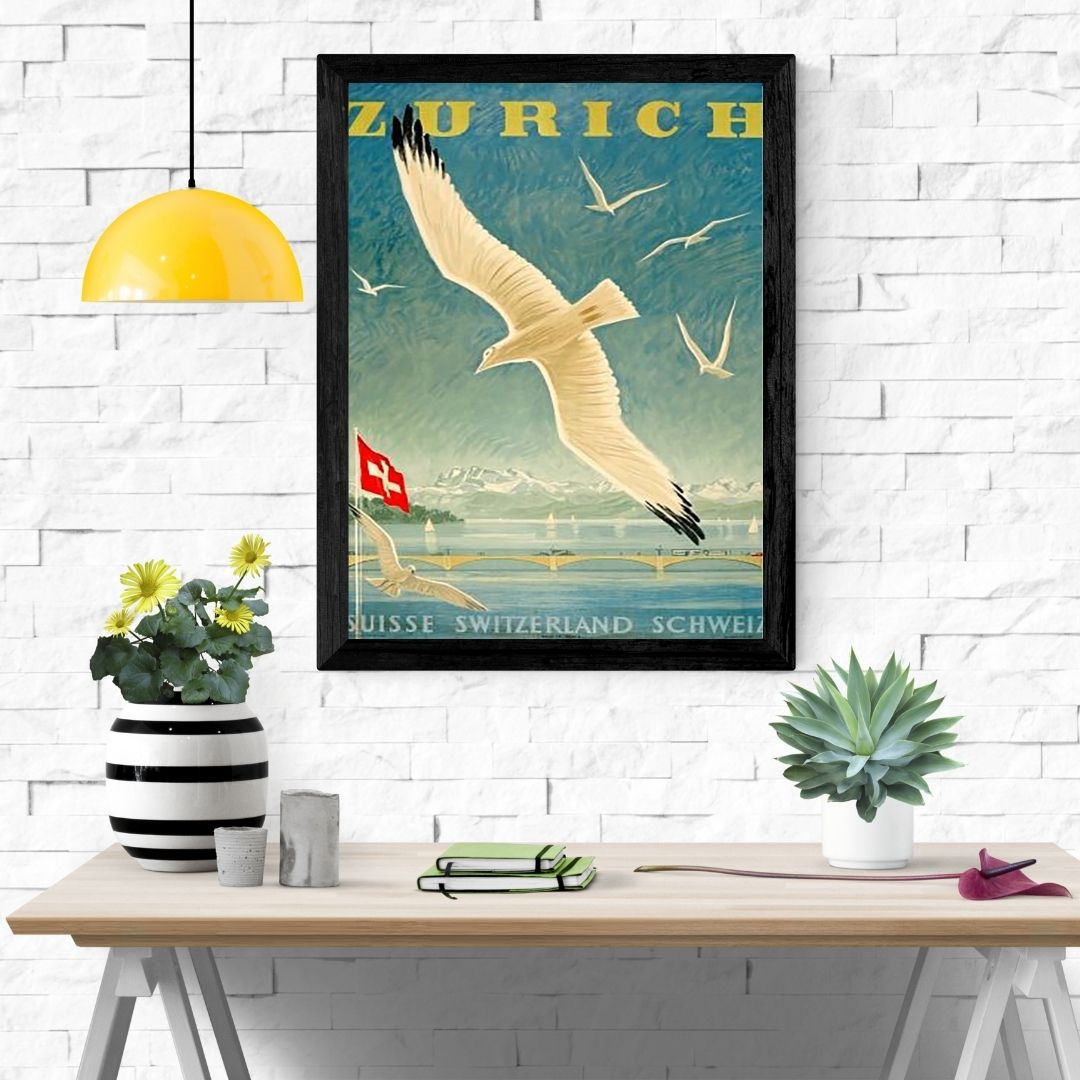 Travel Poster Print: Zurich - vintageframedprints.com