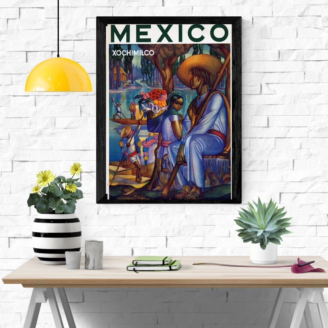 Travel Poster Print: Mexico - Xochimilco - vintageframedprints.com