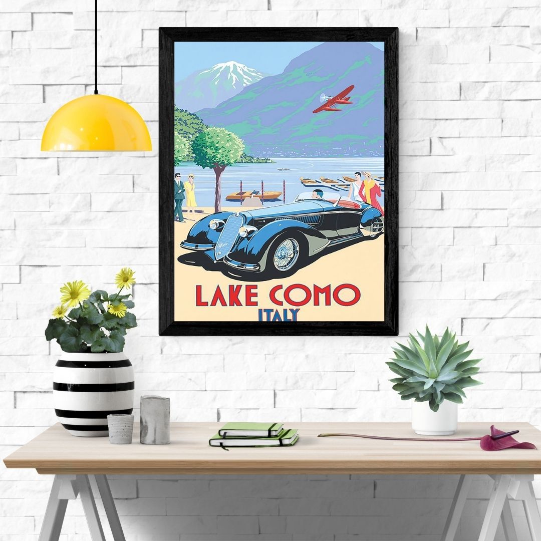 Travel Poster Print: Lake Como - Italy - vintageframedprints.com