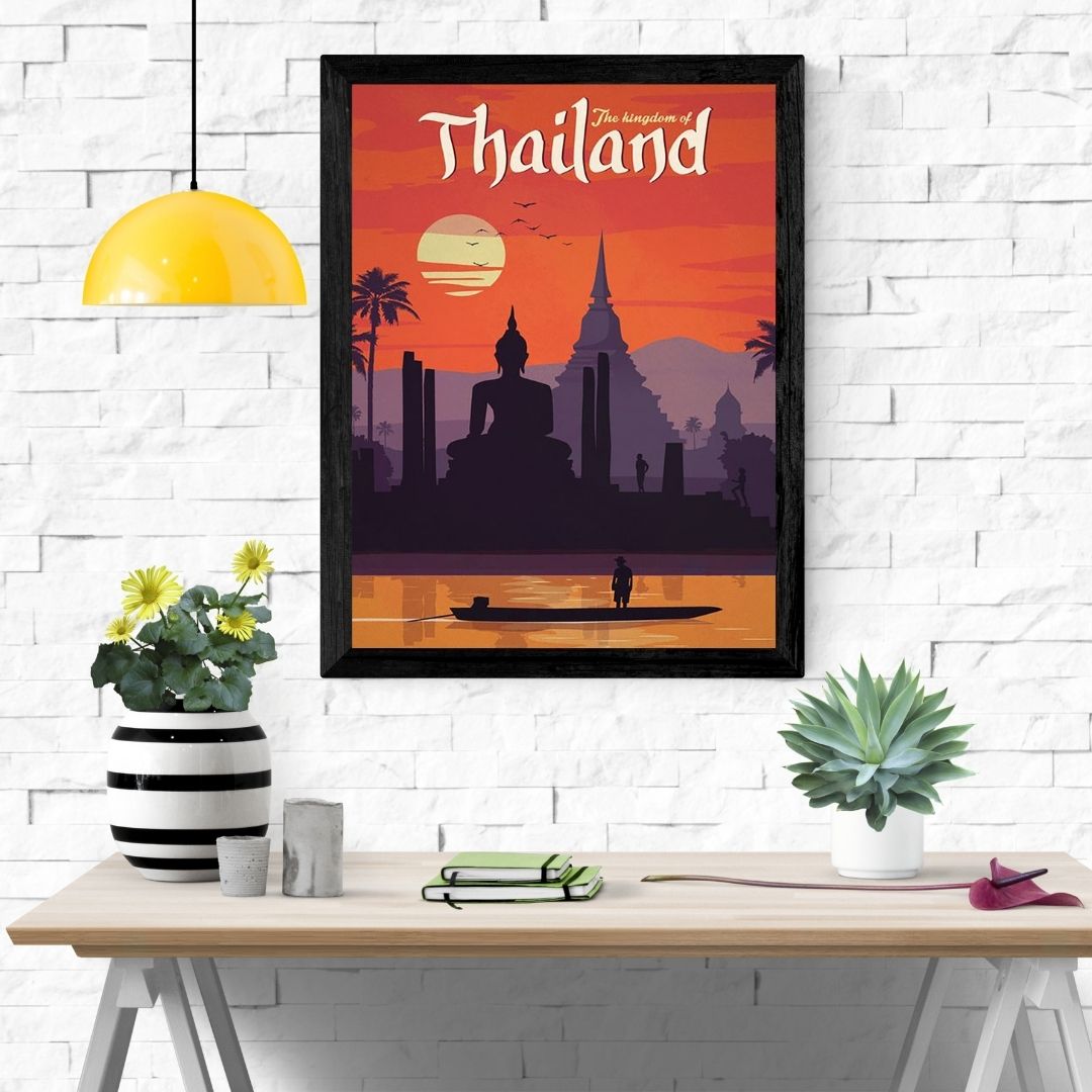 Travel Poster Print: The Kingdom of Thailand - vintageframedprints.com