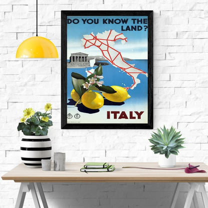 Travel Poster Print: Italy - Do You Know the Land? - vintageframedprints.com