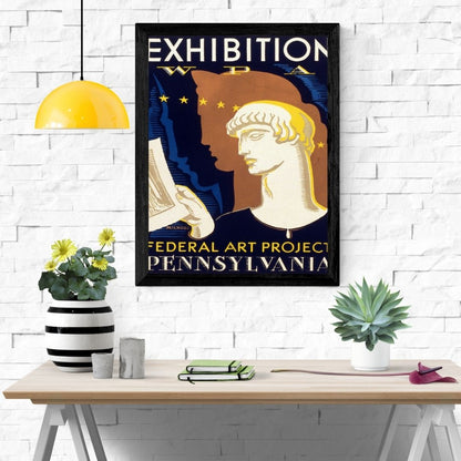 Travel Poster Print: WPA Exhibition WPA - Pennsylvania - vintageframedprints.com