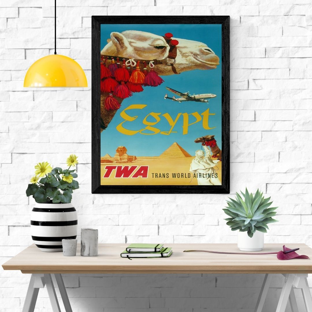 Travel Poster Print: Egypt - TWA - vintageframedprints.com