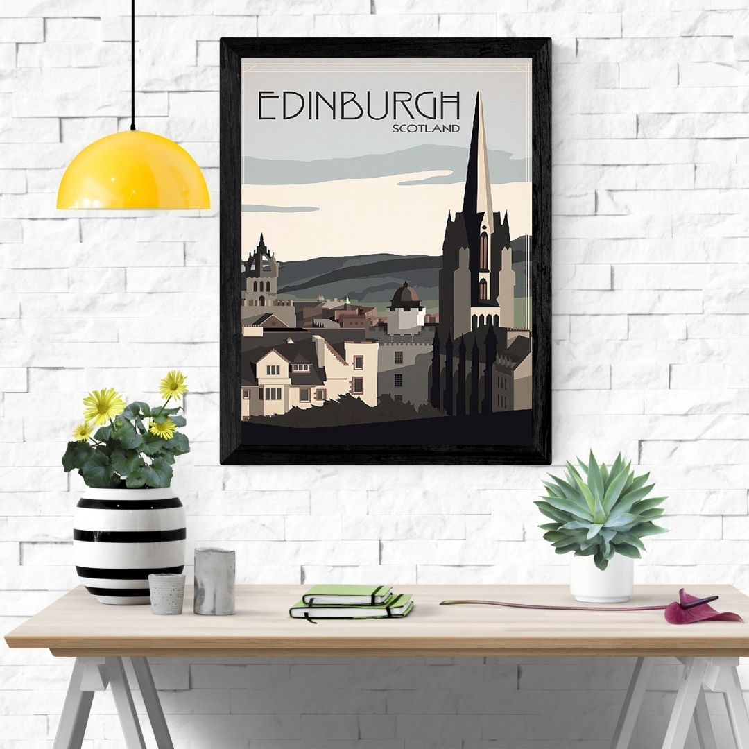 Travel Poster Print: Edinburgh, Scotland - vintageframedprints.com