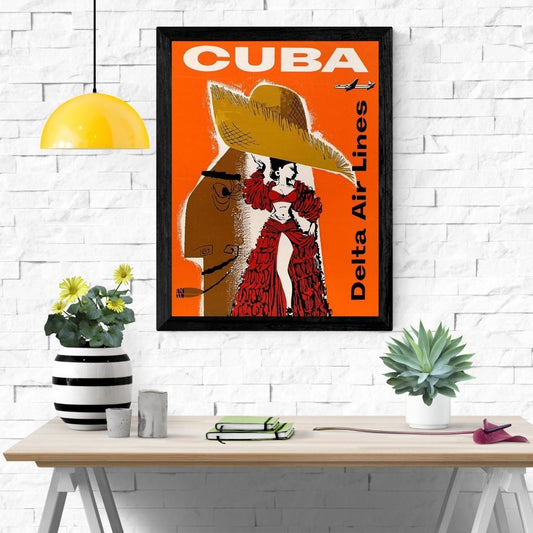 Travel Poster Print: Cuba - Delta Air Lines Poster - vintageframedprints.com