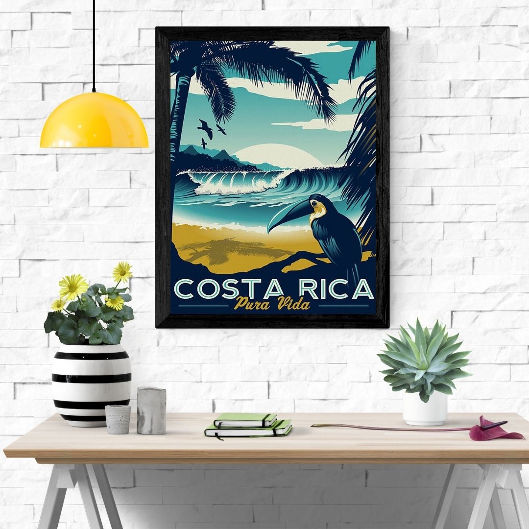 Travel Poster Print: Costa Rica - Pura Vida - vintageframedprints.com