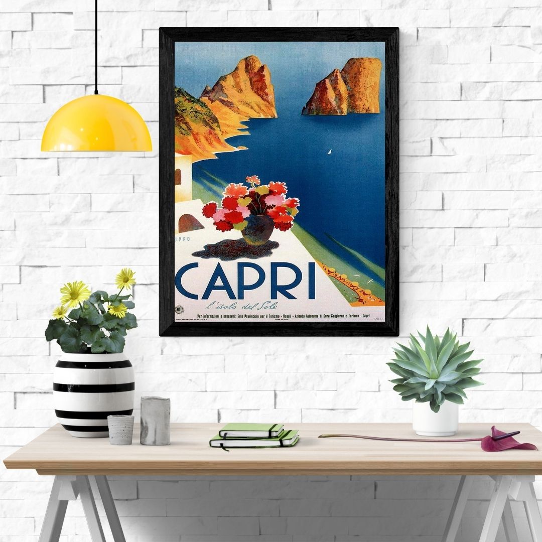 Travel Poster Print: Capri - vintageframedprints.com