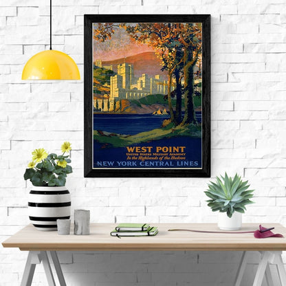 Travel Poster Print: West Point - New York Central Lines - vintageframedprints.com