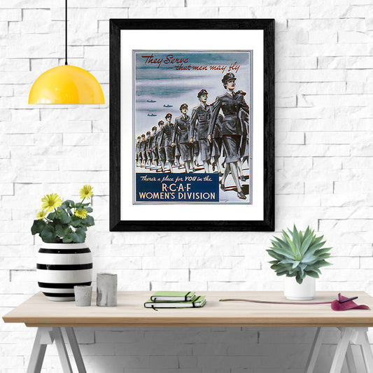 Canadian War Time Print: RCAF "Women's Division" - vintageframedprints.com