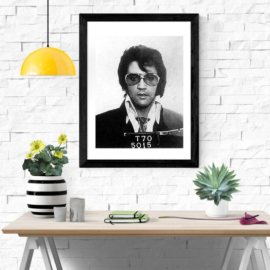 Mugshot Print: Elvis - vintageframedprints.com