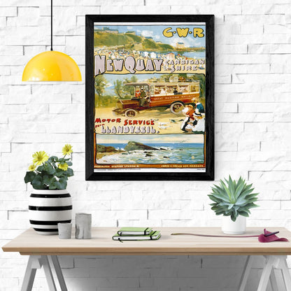 Travel Poster Print: G.W.R. New Quay Cardigan Shire - vintageframedprints.com