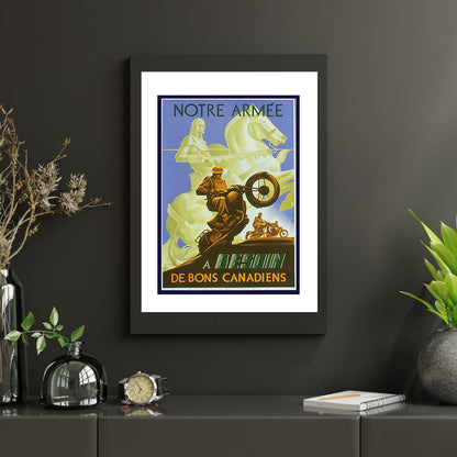 Canadian War Time Print: "Notre Armee" - vintageframedprints.com