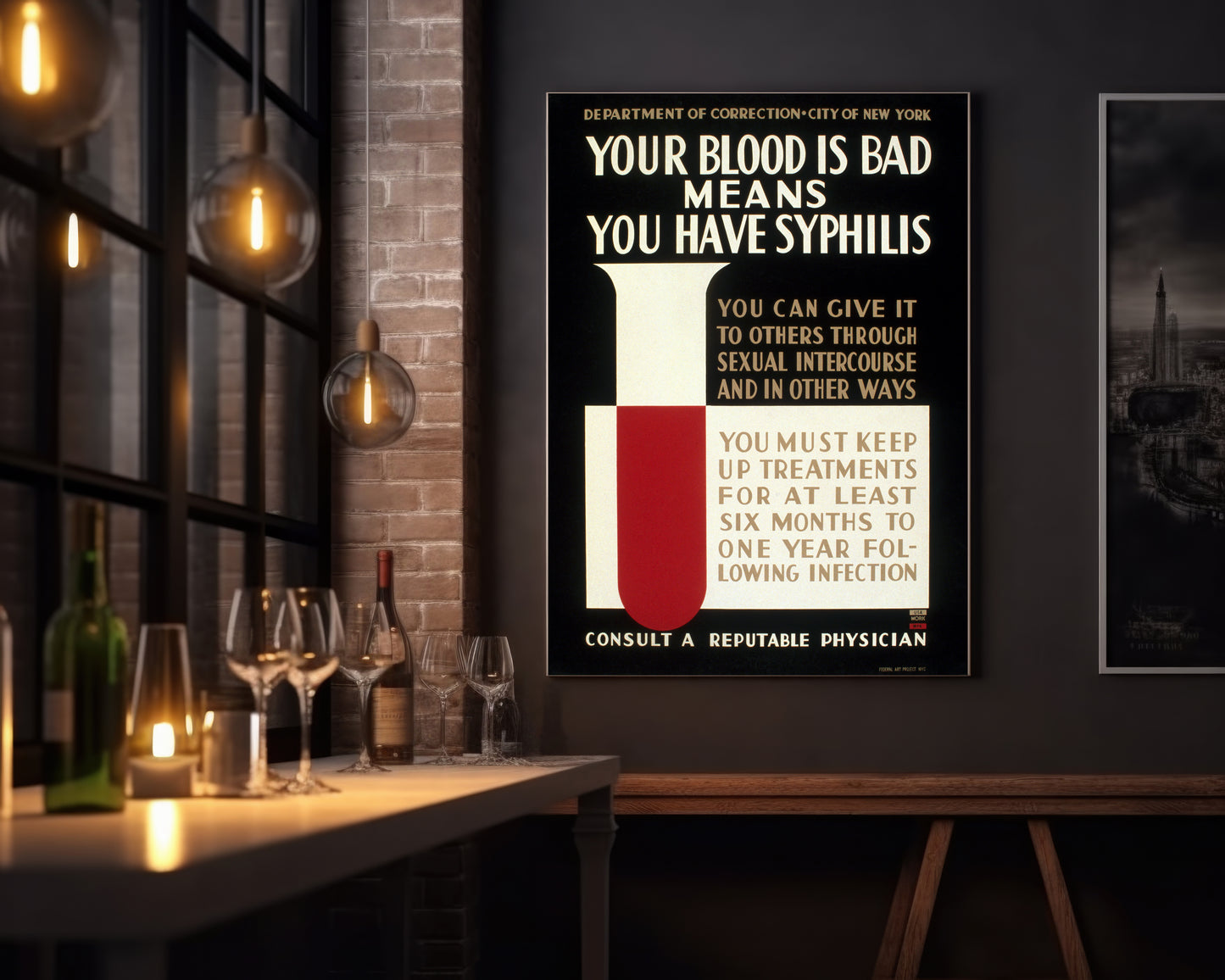 Health & Safety Print:  Your Blood Is Bad - vintageframedprints.com