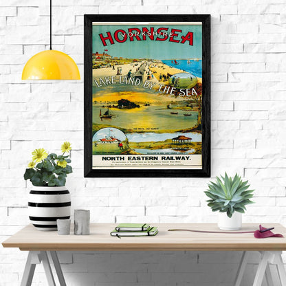 Travel Poster Print: Yorkshire Hornsea - North Eastern Railway - vintageframedprints.com