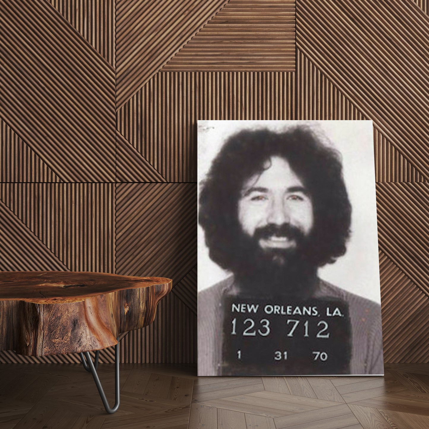 Mugshot Print: Jerry Garcia 1970 - vintageframedprints.com