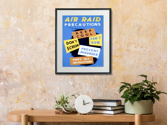 War Time Poster Print: Air Raid Precautions - vintageframedprints.com