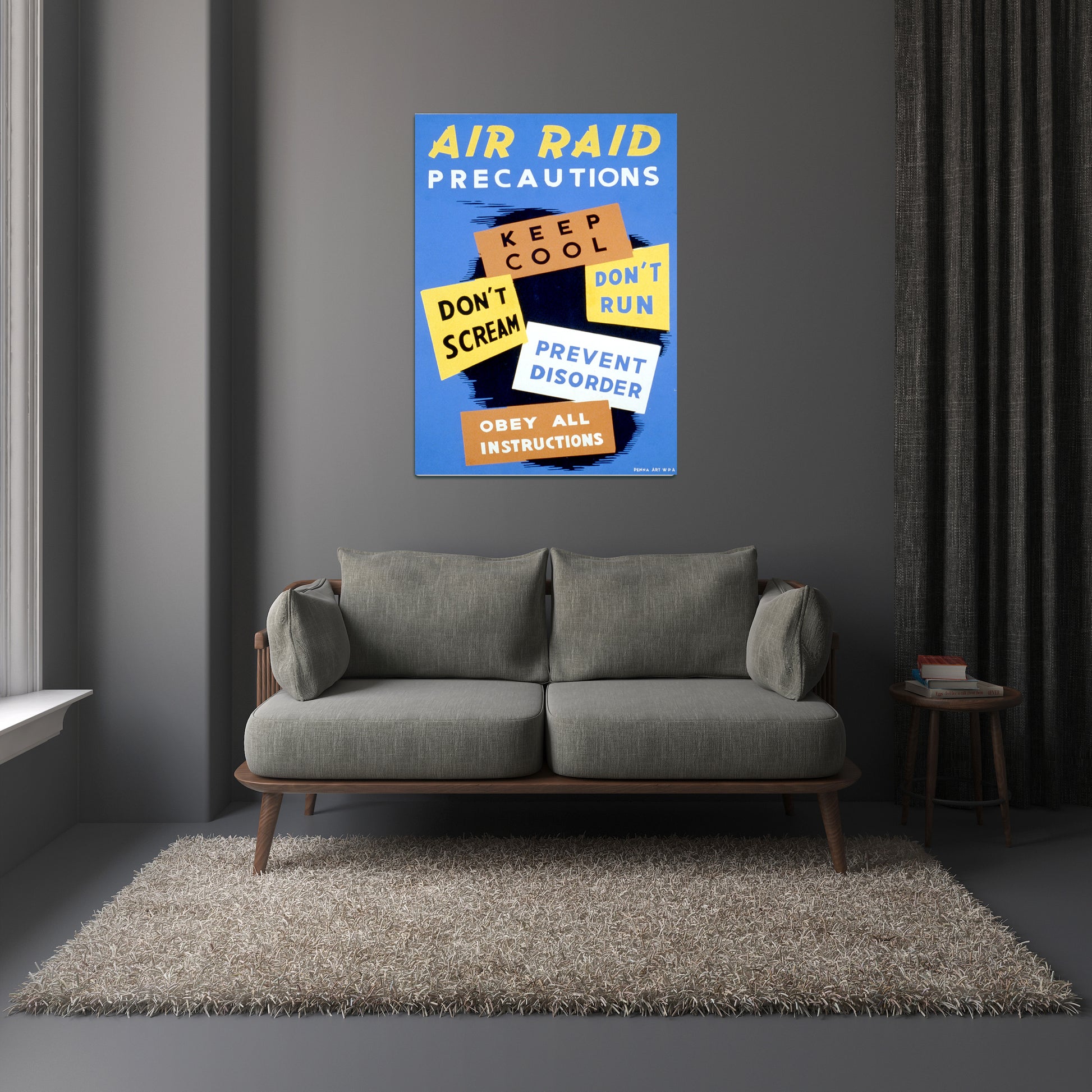 War Time Poster Print: Air Raid Precautions - vintageframedprints.com