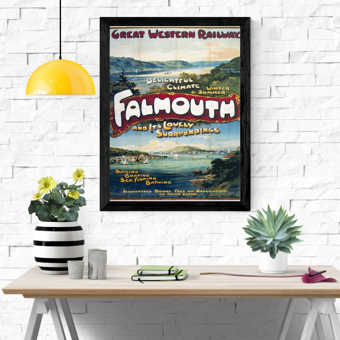 Travel Poster Print: Great Western Railway - Falmouth - vintageframedprints.com