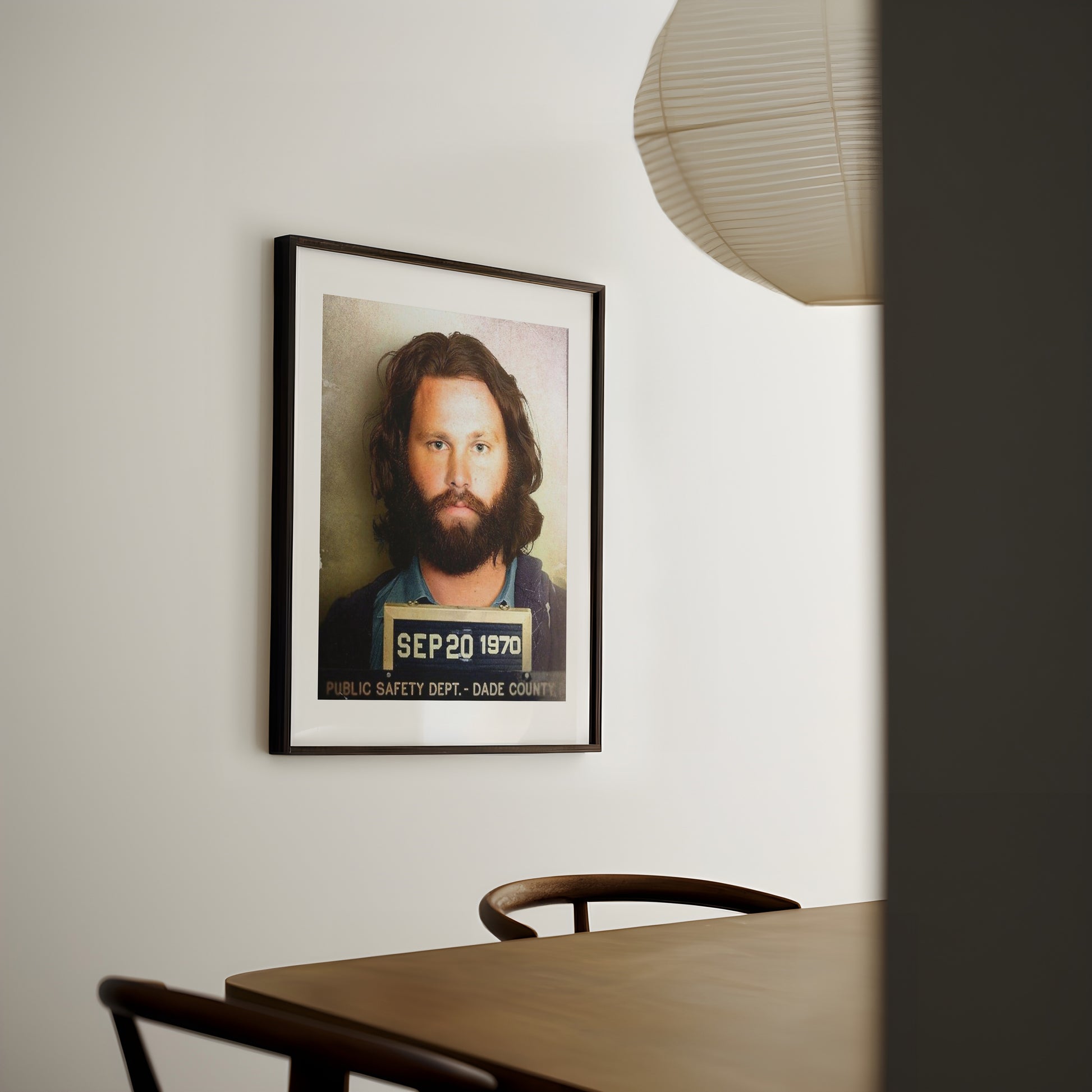 Mugshot Print: Jim Morrison - vintageframedprints.com