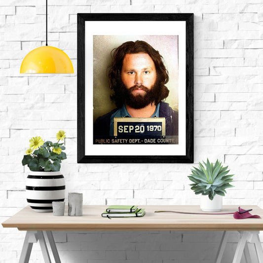 Mugshot Print: Jim Morrison - vintageframedprints.com