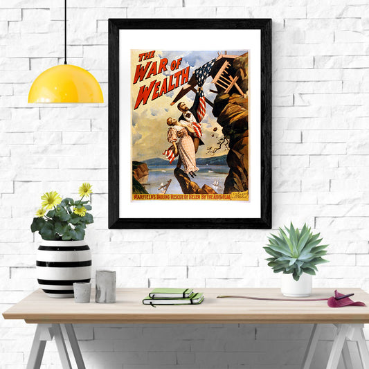 War Time Poster Print: The War on Wealth - vintageframedprints.com