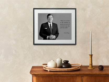 16x20 Framed Ronald Reagan Quote - If You Don't Care Who Gets The Credit - vintageframedprints.com