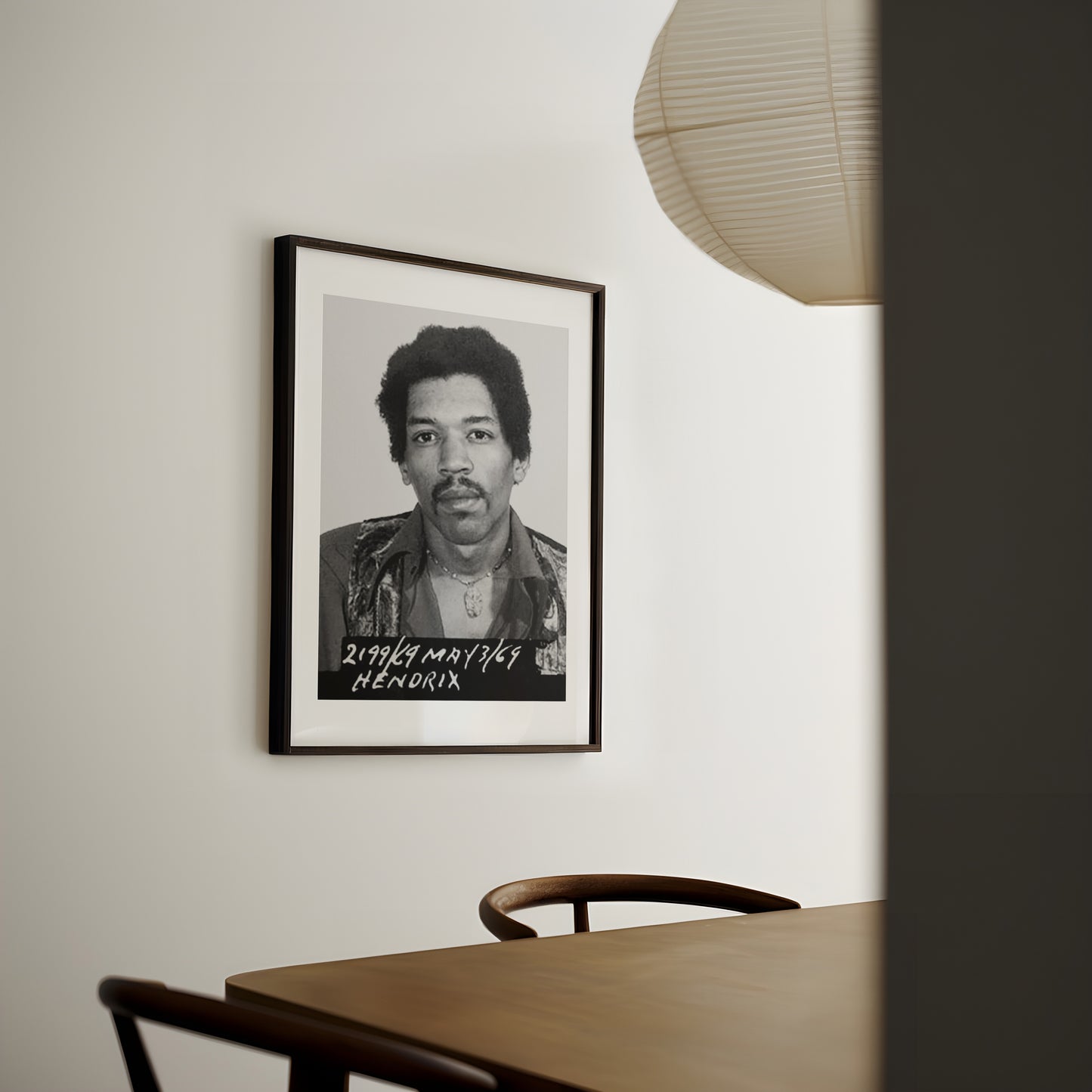 Mugshot Print: Jimi Hendrix - vintageframedprints.com