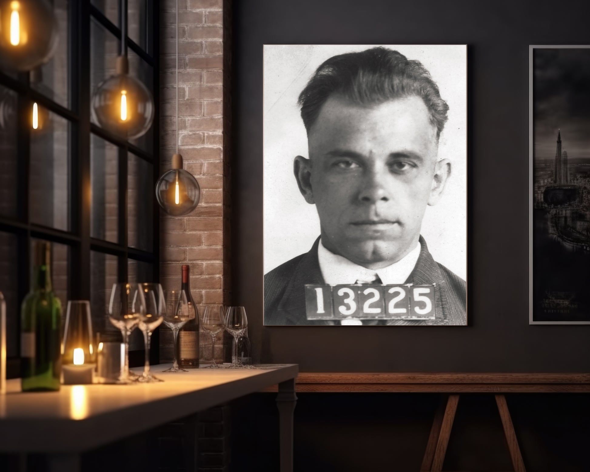 Mugshot Print: John Dillinger - vintageframedprints.com