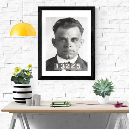 Mugshot Print: John Dillinger - vintageframedprints.com
