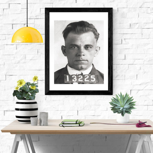 Mugshot Print: John Dillinger - vintageframedprints.com