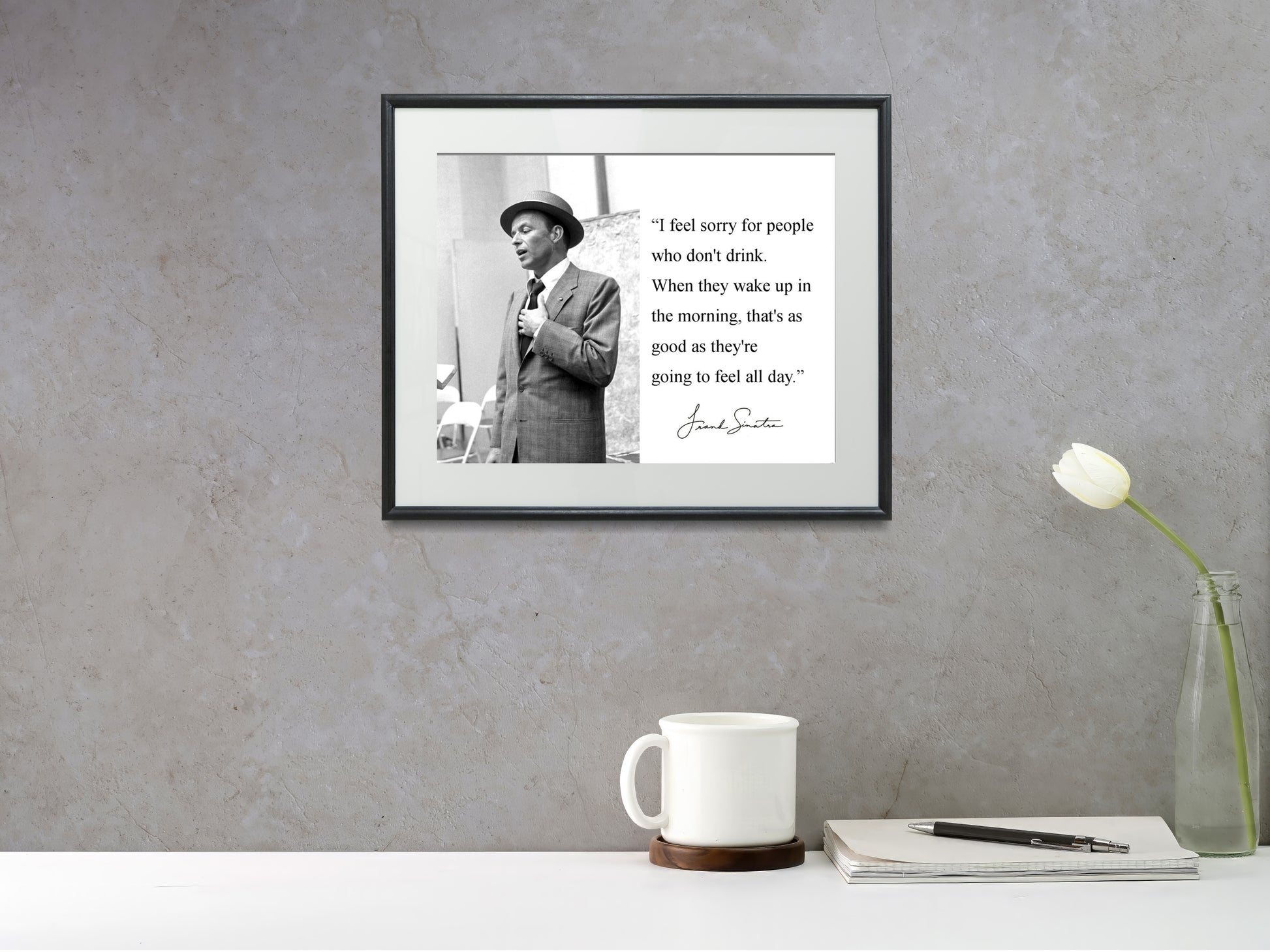 16x20 Framed Frank Sinatra Quote - Autograph Promo Print - vintageframedprints.com