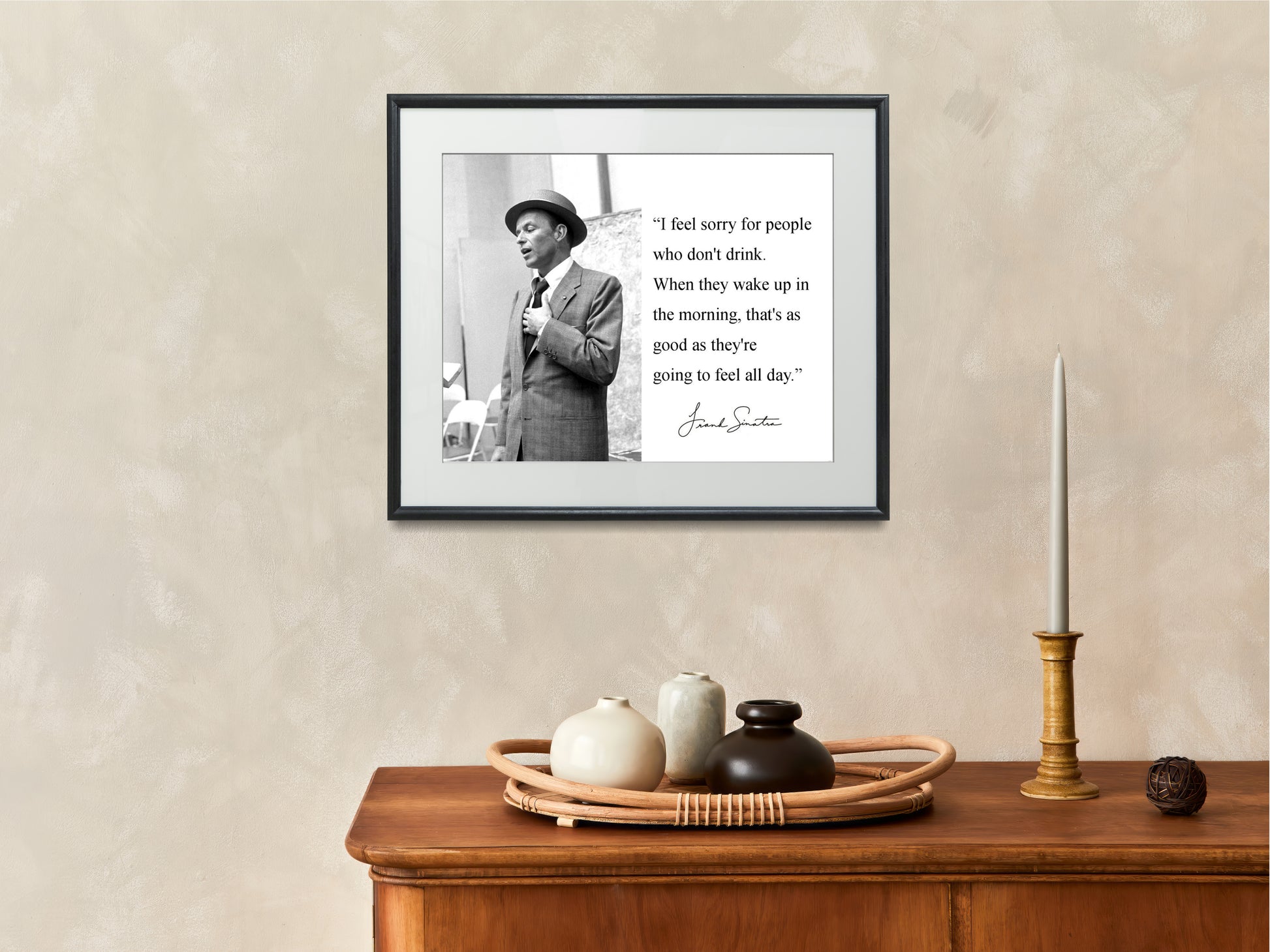 16x20 Framed Frank Sinatra Quote - Autograph Promo Print - vintageframedprints.com