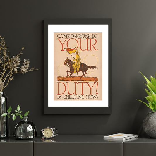 War Time Poster Print: Do Your Duty - vintageframedprints.com