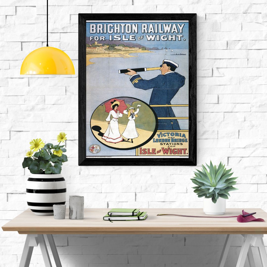 Travel Poster Print: Brighton Railway for the isle of Wight - vintageframedprints.com