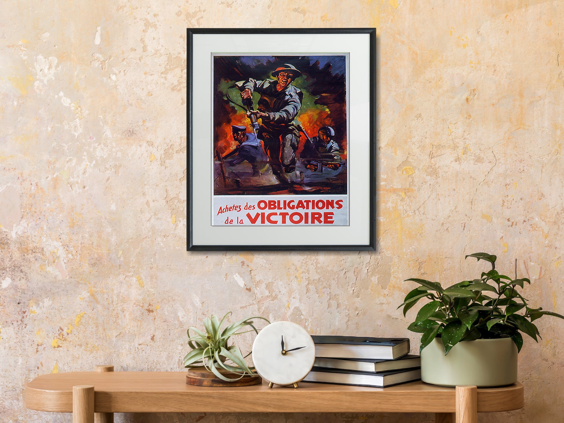 Canadian War Time Print: Obligations to Victory - Charging - vintageframedprints.com