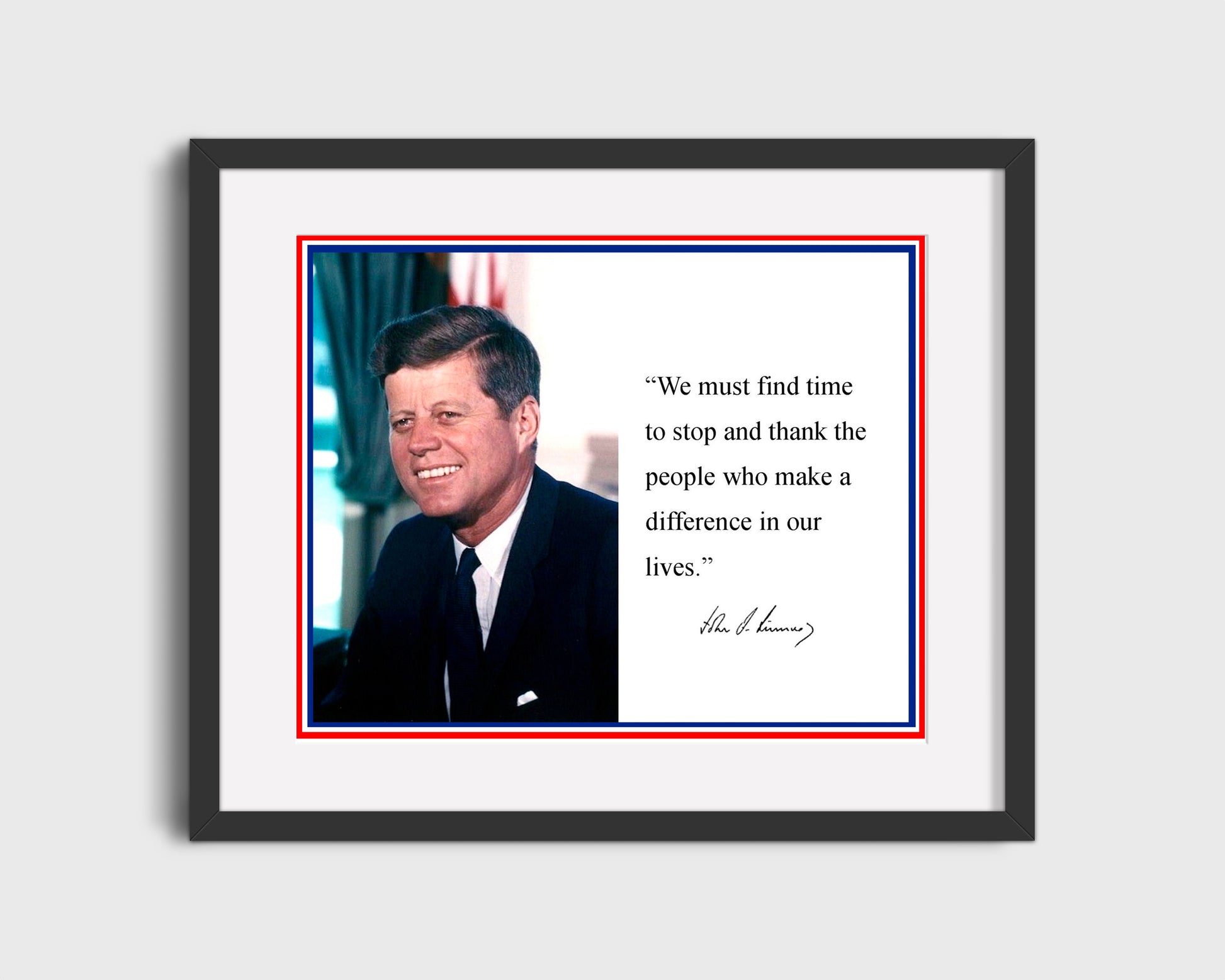 History Poster Print: John F Kennedy Autograph Promo Print - vintageframedprints.com
