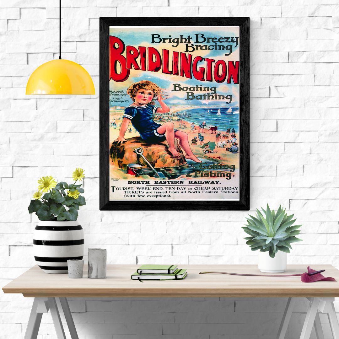 Travel Poster Print: Bridlington - North Eastern Railway - vintageframedprints.com