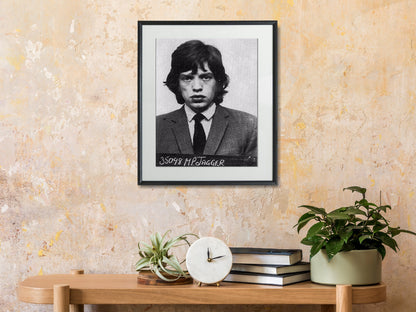 Mugshot Print: Mick Jagger - vintageframedprints.com