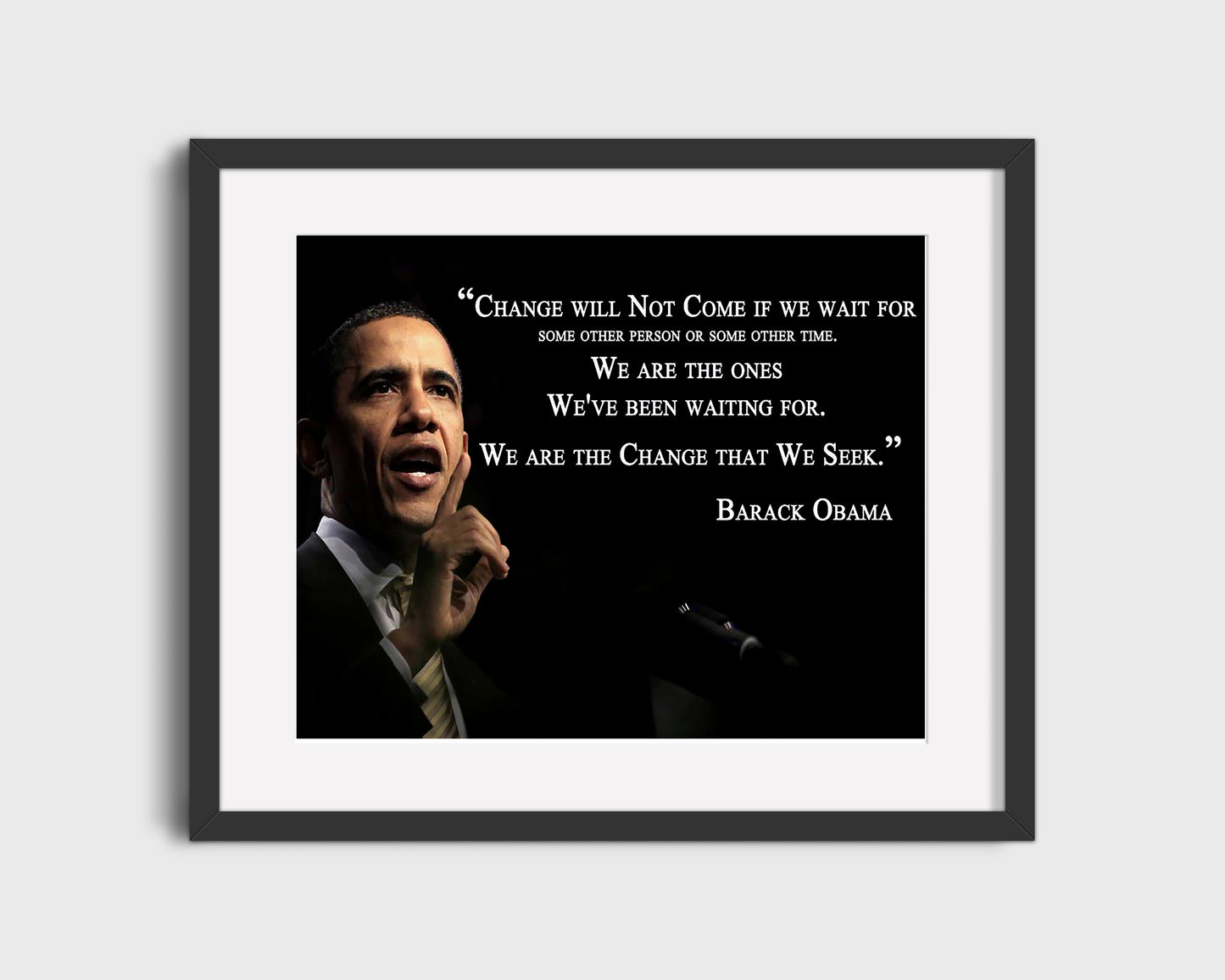 16x20 Framed Obama Quote - Change - vintageframedprints.com