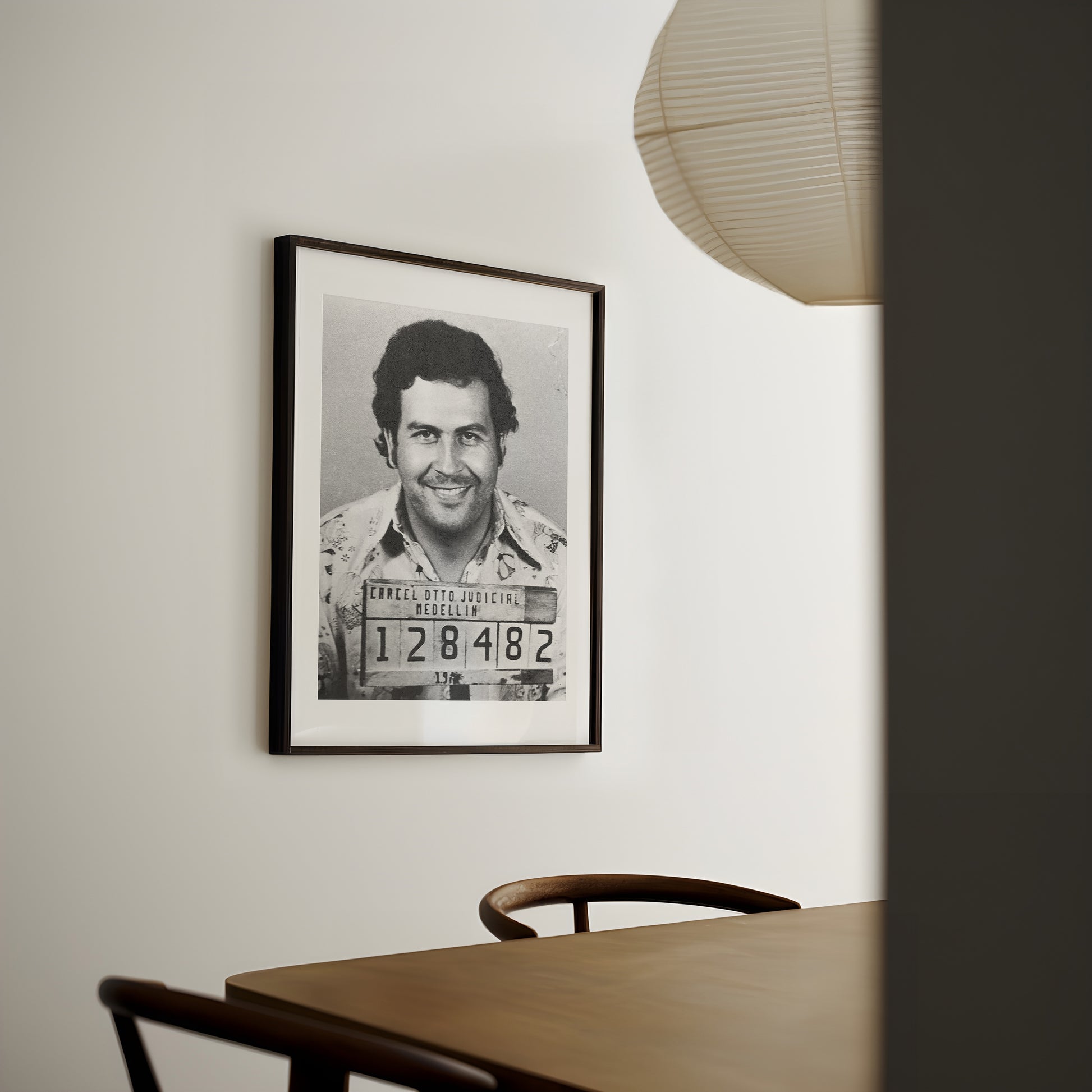 Mugshot Print: Pablo Escobar - vintageframedprints.com