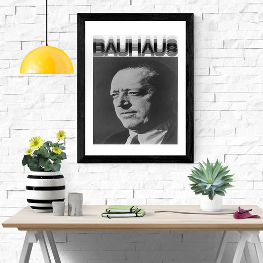 Bauhaus Poster Print: Ludwig Miles van der Rohe - vintageframedprints.com