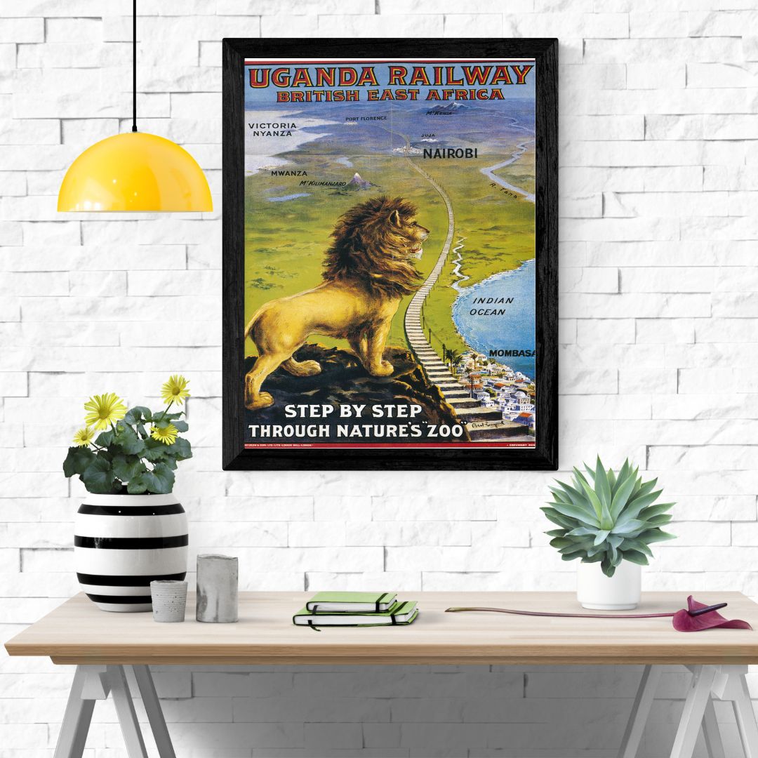 Travel Poster Print: Uganda Railway - vintageframedprints.com