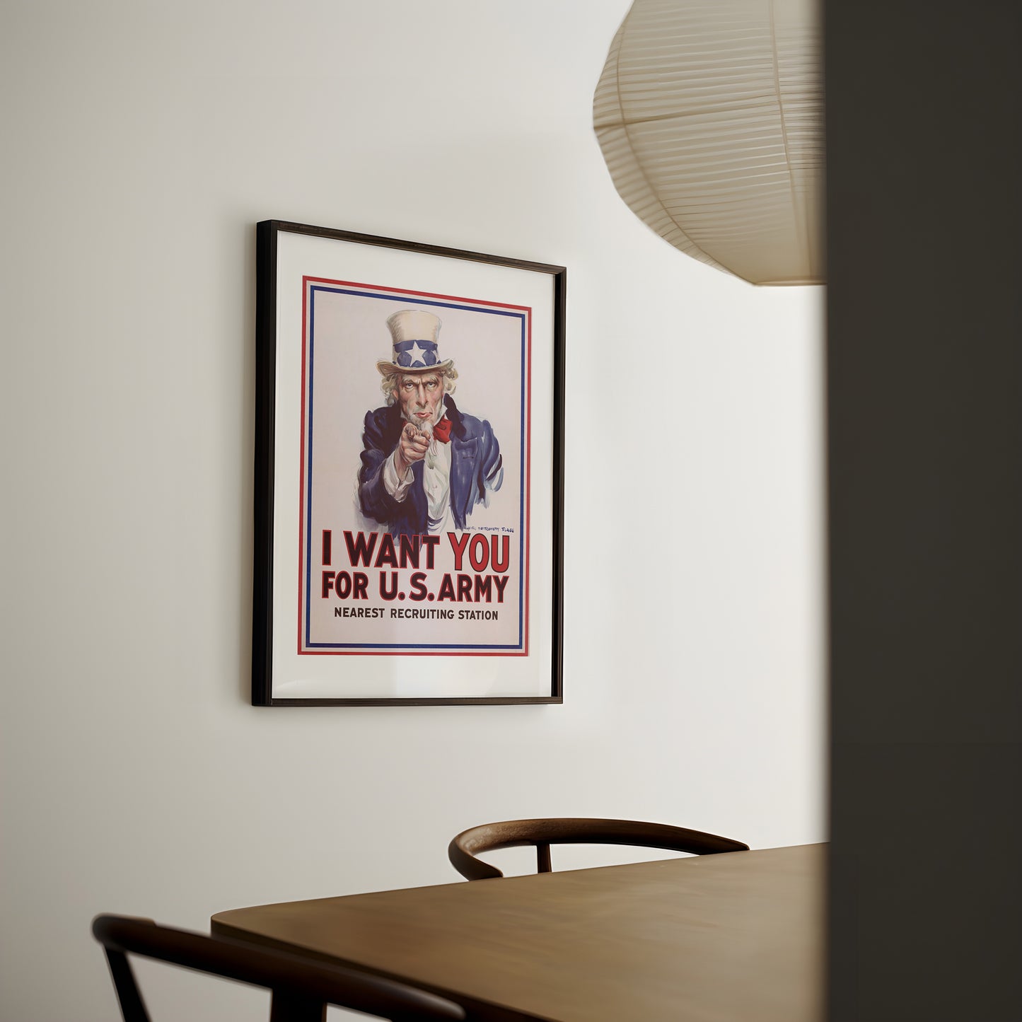 War Time Poster Print:  I Want YOU for the US Army - vintageframedprints.com